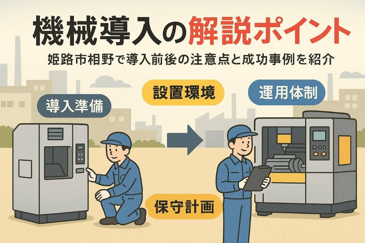 姫路市相野で機械の導入前後で失敗しないための解説ポイント！