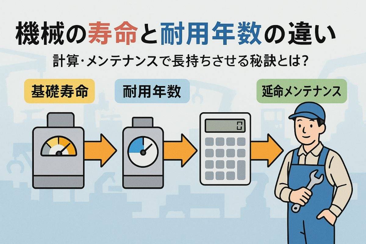 機械の寿命とは基礎と耐用年数の違いを徹底解説！計算方法やメンテナンスで延ばすコツも紹介