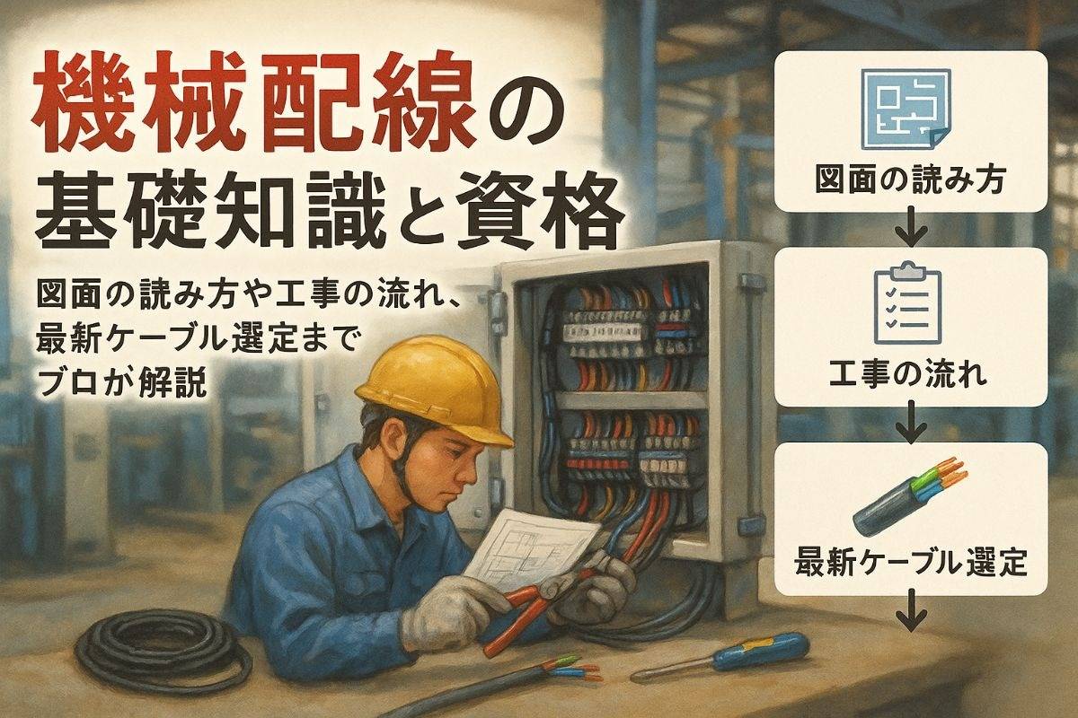 機械配線の基礎知識と資格一覧を解説｜図面の読み方や工事の流れ・最新ケーブル選定までプロが実例で紹介