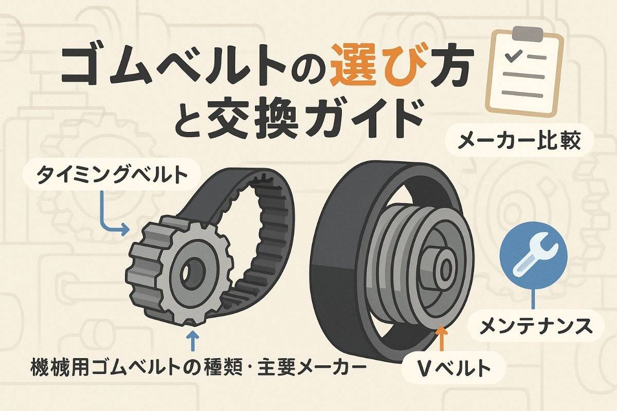 機械で使うゴムベルトの種類や選び方と主要メーカー比較・失敗しない交換メンテナンス完全ガイド