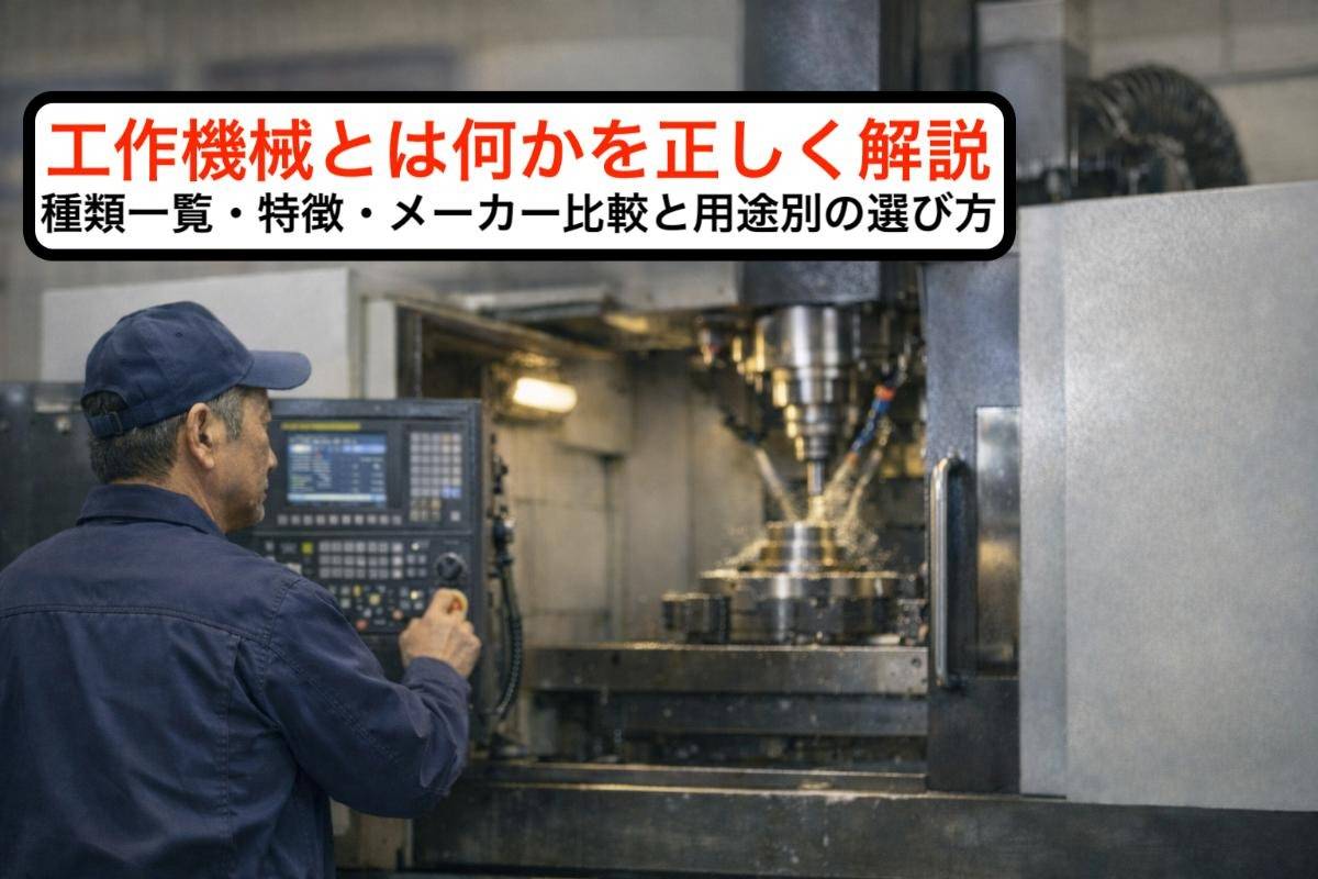 工作機械とは何かを正しく解説｜種類一覧・特徴・メーカー比較と用途別の選び方