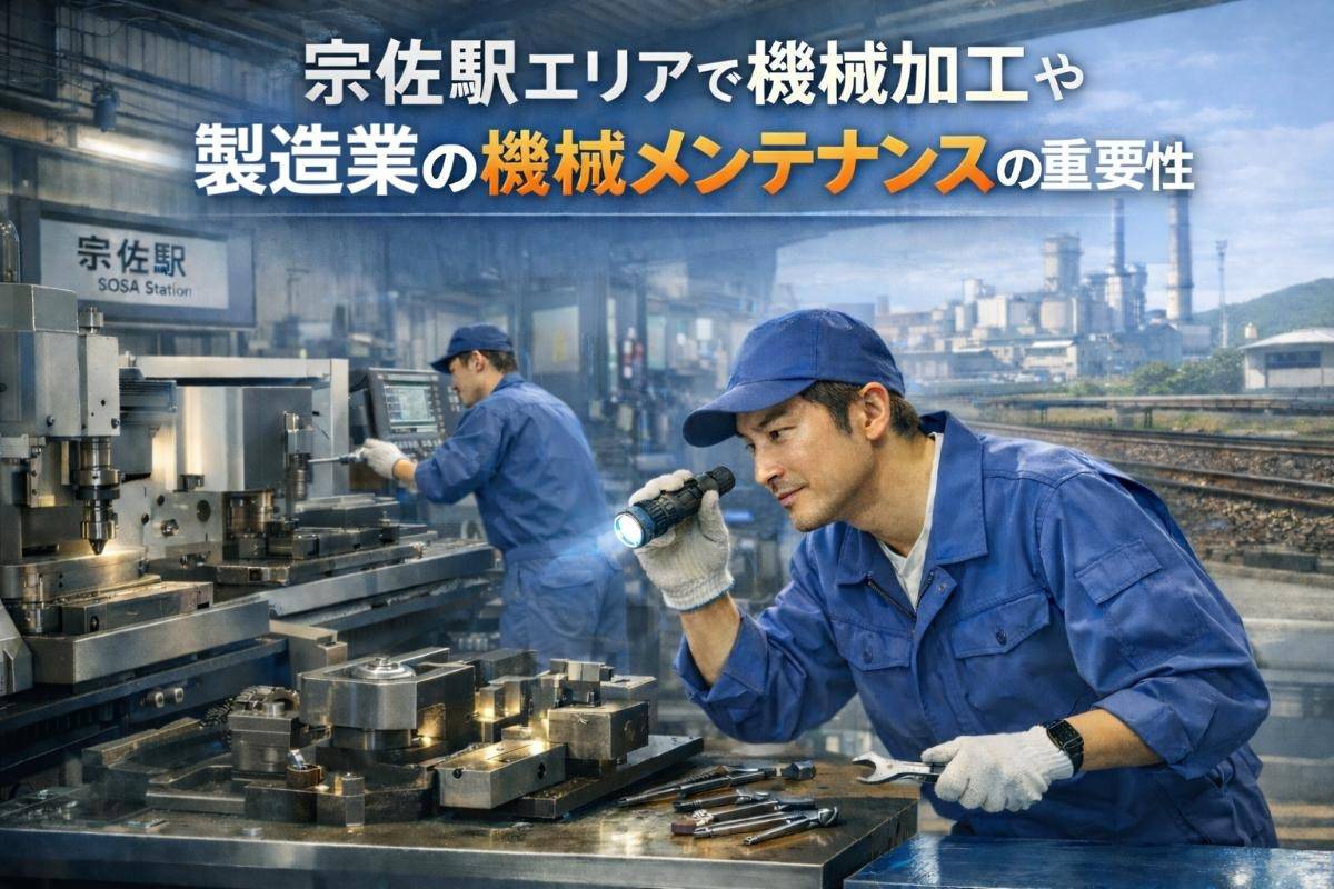 宗佐駅エリアで機械加工や製造業の機械メンテナンスの重要性